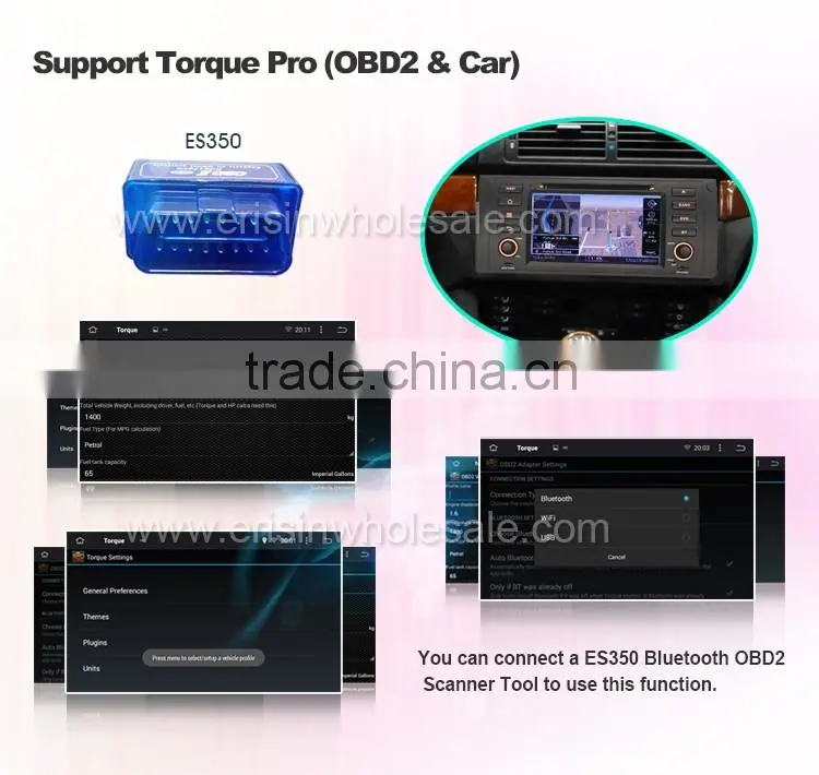 Erisin ES2053B 7" 4-Core Android 4.4.4 Car DVD Player E53 E39