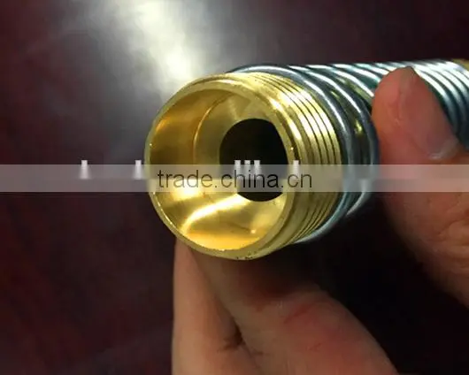 Garden flexible hose connector with spring/flex neck hose connector