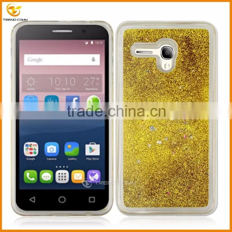 new arrival glitter quicksand back cover case for Alcatel XL5054