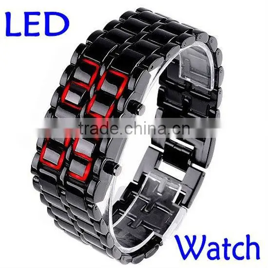 fashion plastic iron samurai led watch TM-S1