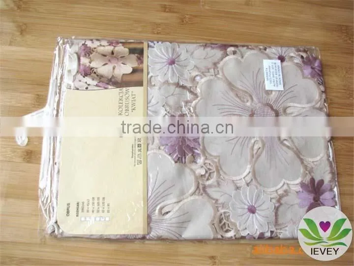 purple and white tablecloth manufacturer handmade hometextile wholesale tablecloth lmzc1007(2)K