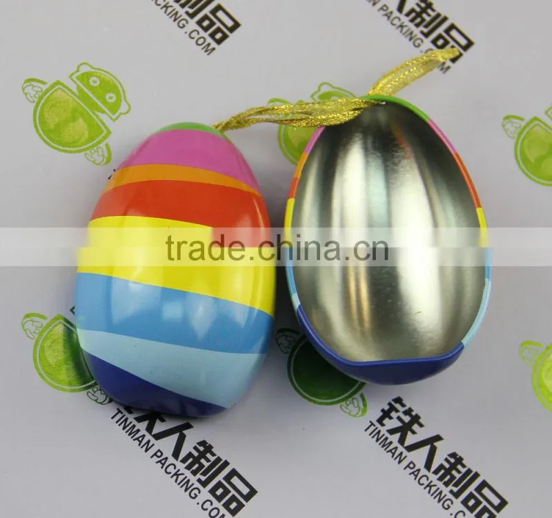 Egg-shaped Fancy Small Tin Container