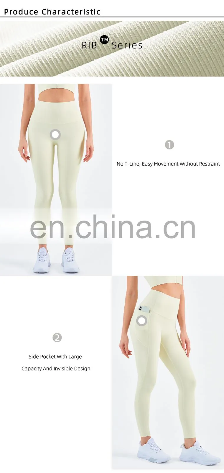 Ribbed High Waisted Leggings Without T Line Gym Outfit Scrunch Butt Yoga Pants Women