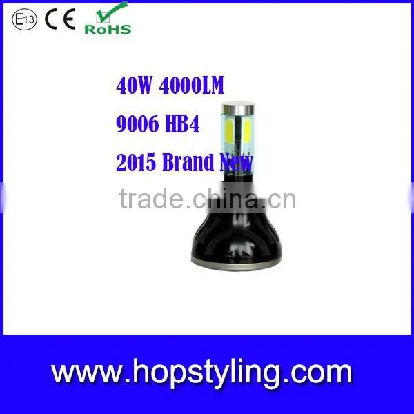 2015 best selling brightness Auto LED Light 40W 4000LM LED Car Headlight 4 sides COB LED Chips