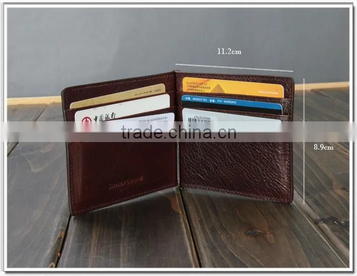 2013 new style Leather Money Clip with factory directly sale price and free smaple shipping for Leather money clip