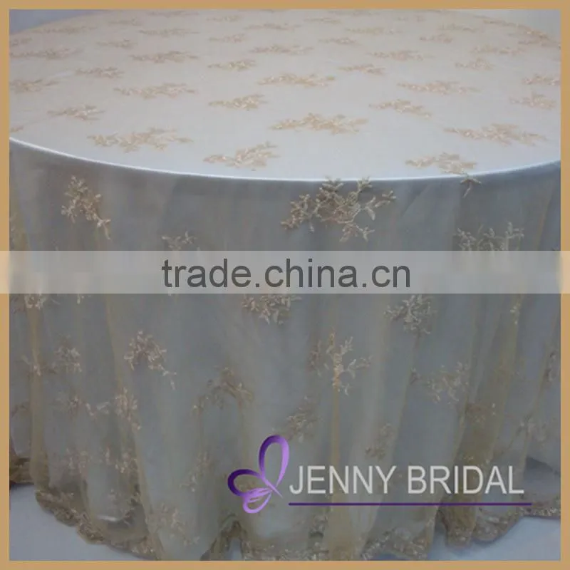 TL002C factory custom-made round lace tablecloth