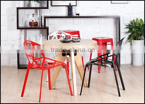 modern design aluminum metal structure dining chair