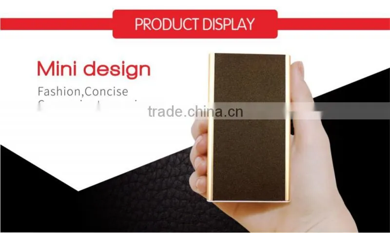 Low Price leather slim power bank 4000mah portable charger