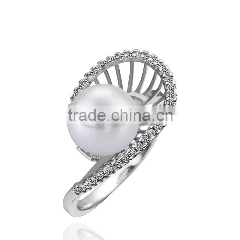 925 sterling silver jewelry natural pearl rings wholesale