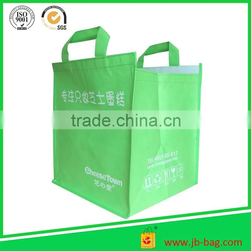 2015 handled outdoor fitness velcro non woven insulated picnic cooler bag/ resealable cooler bag