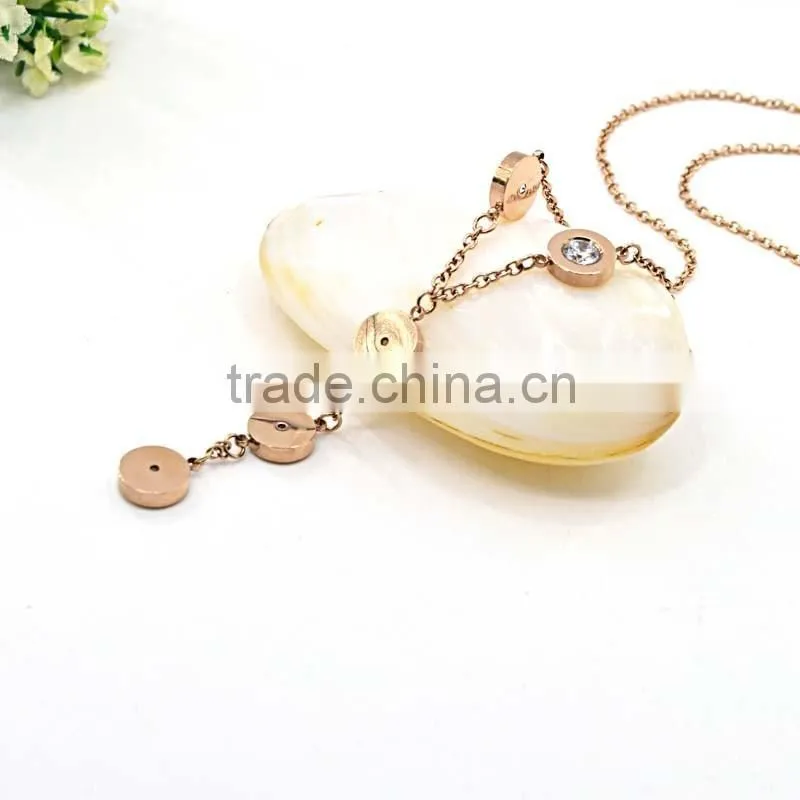 New 2016 Women Necklace Steel Jewelry Chain Metal Pendant Necklace