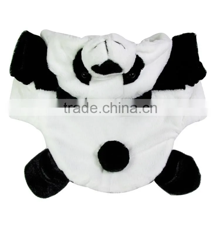 3D Dog Panda Clothes with Shorn Velvet Material and Rhombic Cotton-padded Lining fit for Autumn and Winter