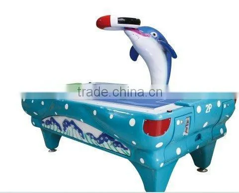 Fashion coin operated bus air hockey game machine