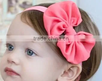 wholesale mixed color newborn baby hair accessory chiffon bows children kids headwear