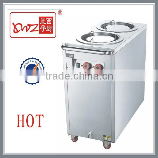 Commercial electric restaurant plate warmer cart