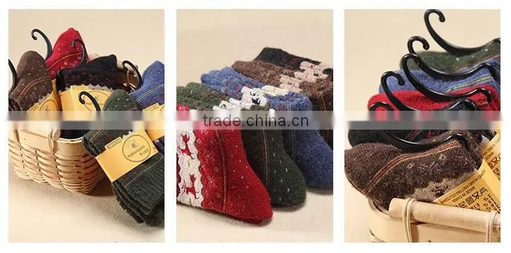 5pairs/lot Winter Womens Rabbit Wool Socks Female Thermal Thickening Warm Long Socks For Women