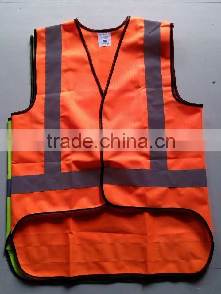 Safety equipment reflective safety vest with zipper