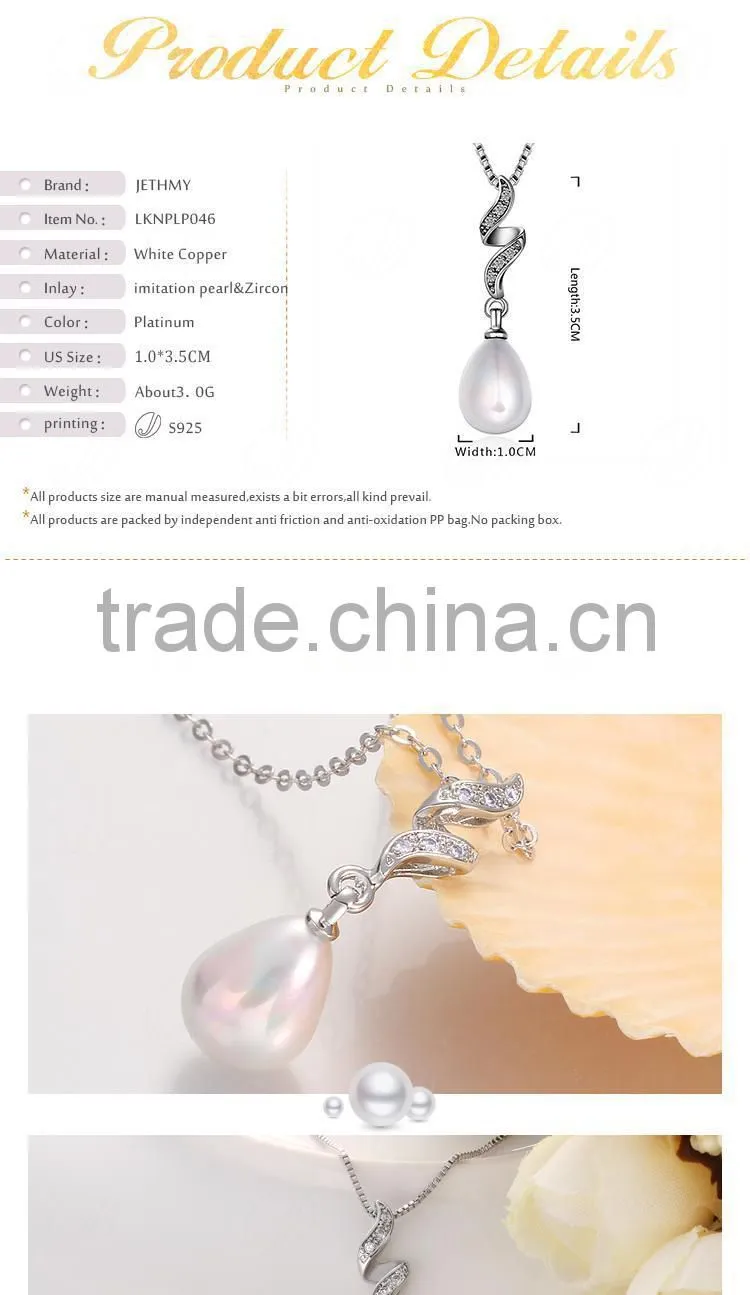 3.6X1.0CM Handmade Fast Delivery Inlaid Imitation Pearl Arabic Pendant