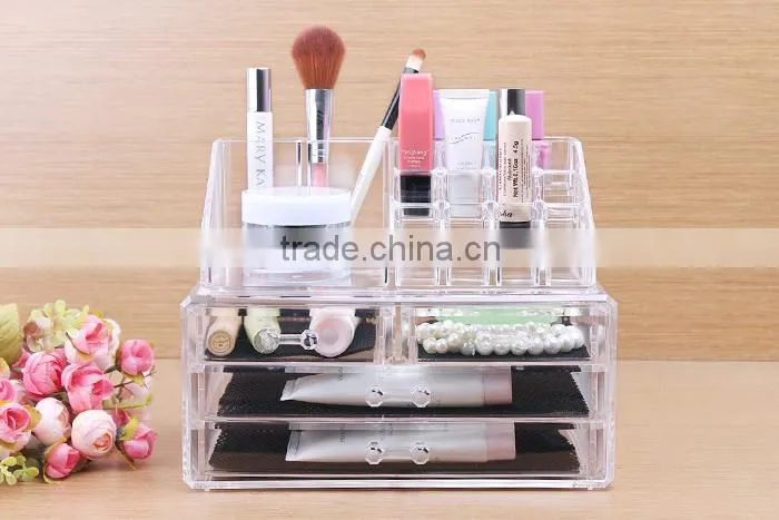 C39 ANPHY Large 4 drawers PS crystal Makeup Box washroom storage rack for jewelrys cosmetics acessories
