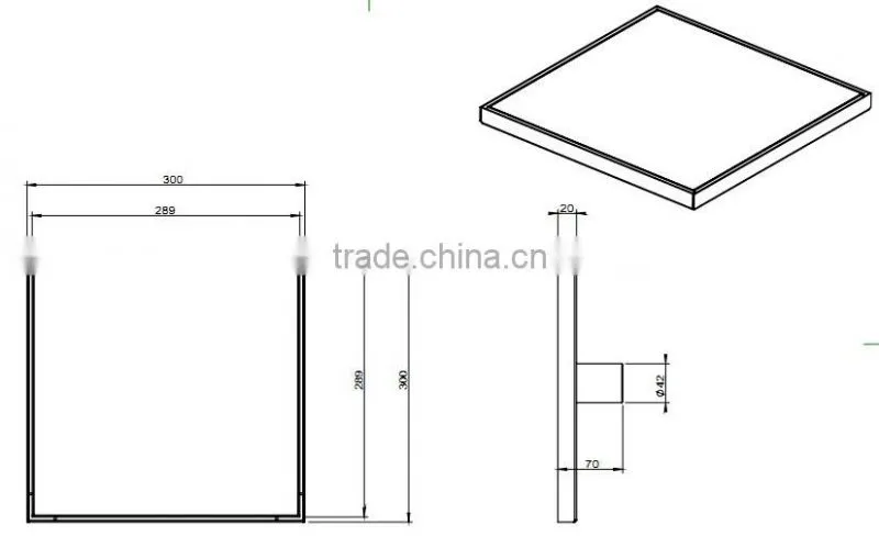 Audemar S Series Square Stainless Steel Tile Floor Drain