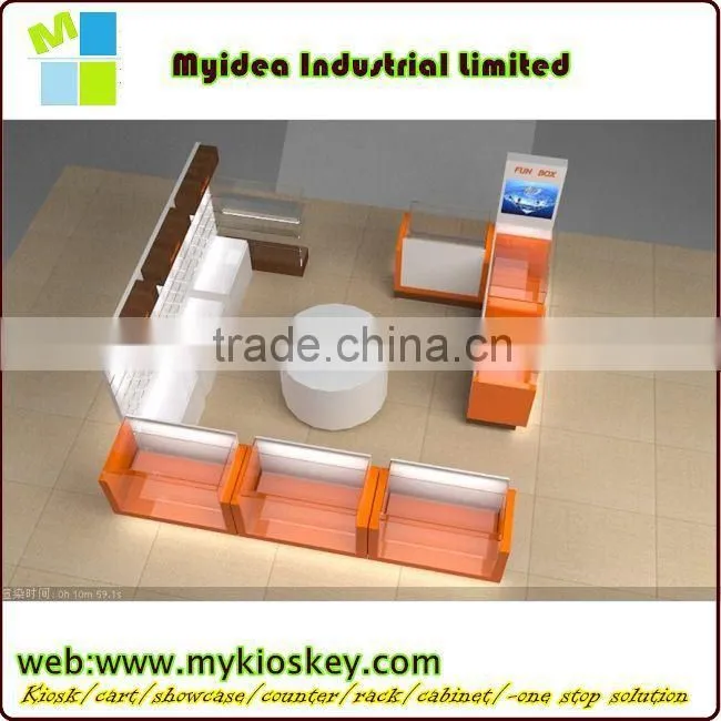 Shopping mall mini jewelry kiosk attractive design mall jewelry shop kiosk