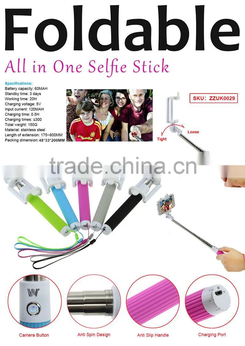 Portable Mini Monopod Selfie Stick