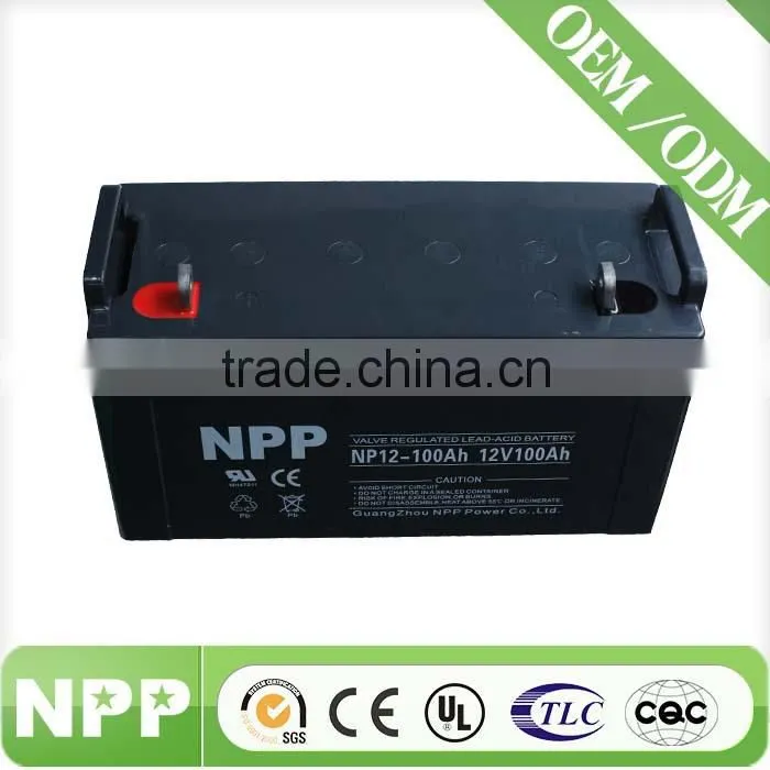 made in China maintenance free vrla battery 12v ups backup battery 12v 100ah lifepo4