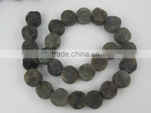 Labradorite rough coins 25mm rough gemstone for jewelry making