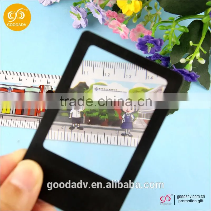 Low price plastic magnifier Advertising promotion credit card Magnifying bookmark