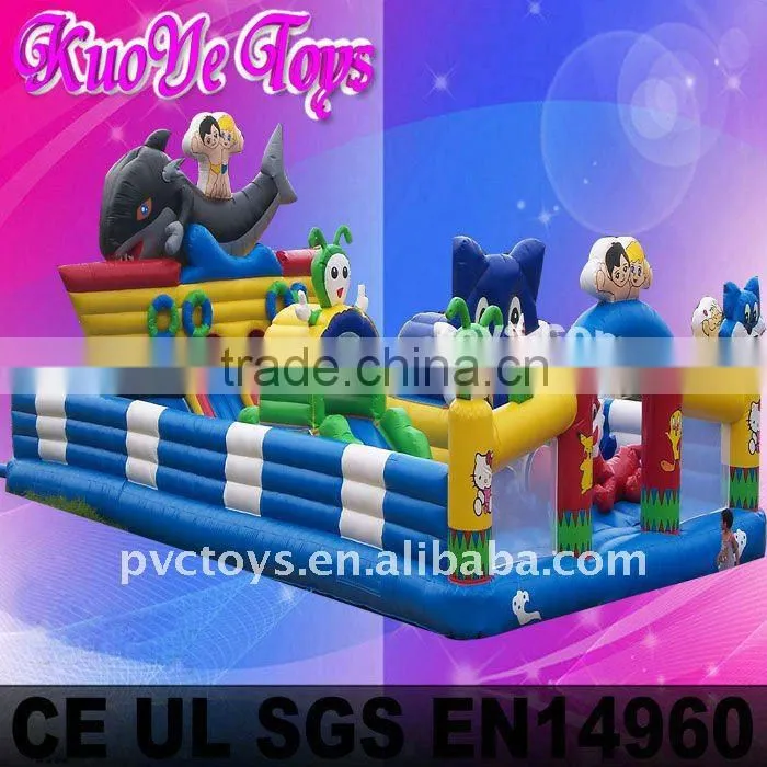 inflatable water park,inflatable bouncy amusement park for kids , inflatable funcity with pool