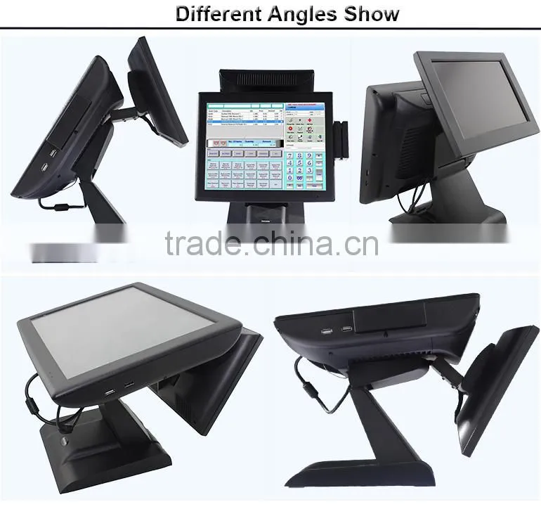 Factory Directly Exported Pos System Dual Screen,15 Inch LCD Pos Machine From Professional Pos Manufacturer