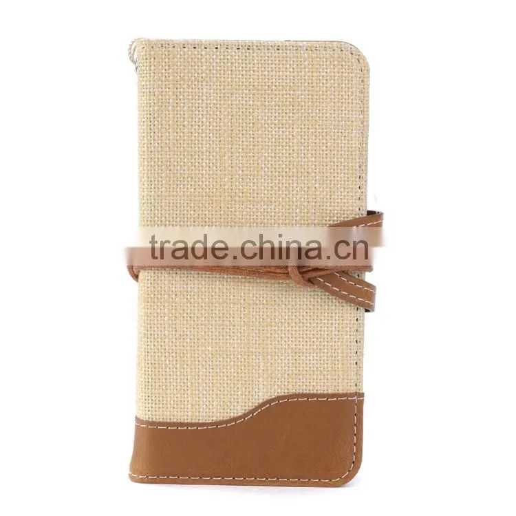 Fabric material cover with moving card slots for universal cellphone