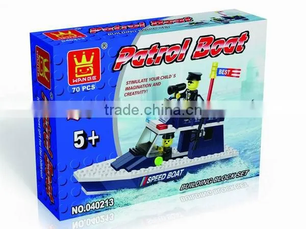 Police Petrol Boat Block Set