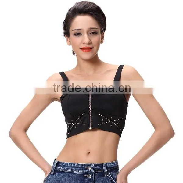 Latex Sexy Corset Wholesale Zhipper Front Corset Woman Wholesale 2016