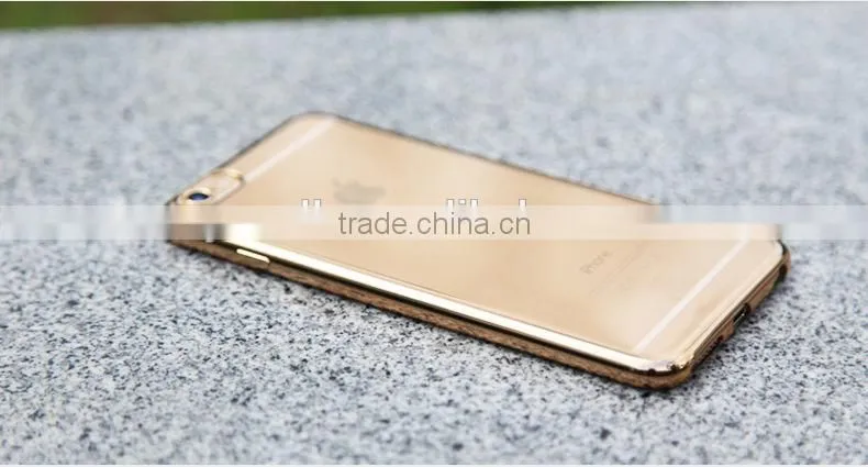 luxury Clear Crystal Chrome Side Soft TPU Case Cover For Apple iPhone 6s Plus