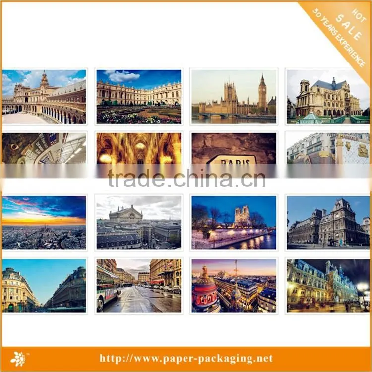 Beautiful souvenir travel postcard printing sticker postcard printing