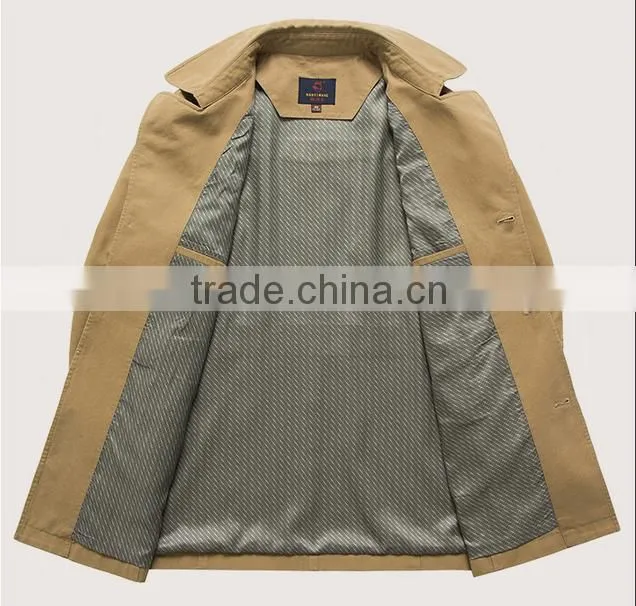 Manufacturers selling man paragraph dust coat grows in the spring and autumn period and the new lapel leisure fashion personali