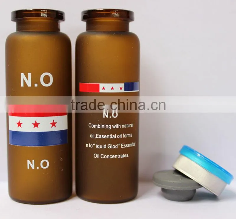 Customized amber moulded glass vial tubular vial