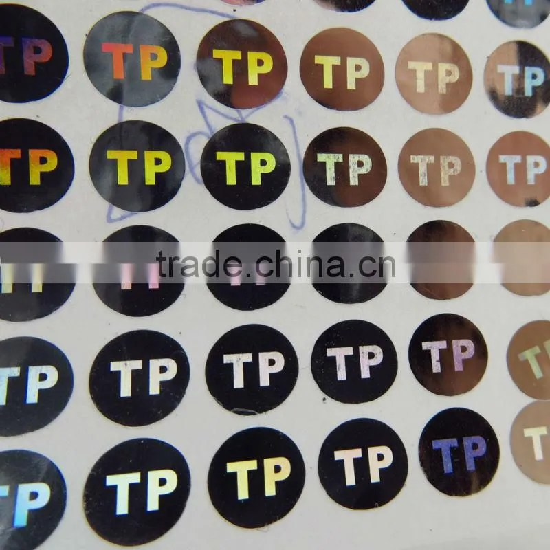 Round holographic security laser printing label