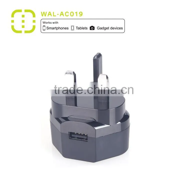 Walnut single UK USB main travel charger with MFI standard