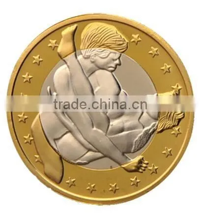 custom Sex collected 6 Euro brass sexy coins