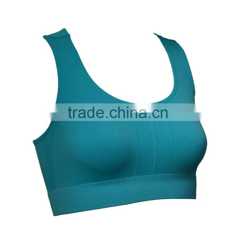 Seamless Underwear Plain Top Wire Free Sports Bra Vest