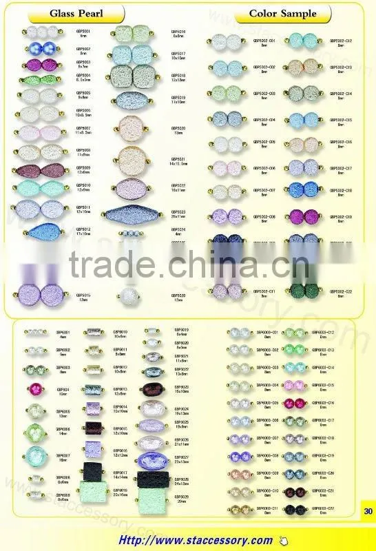 8mm 10mm Mixed Color Glass Pearl