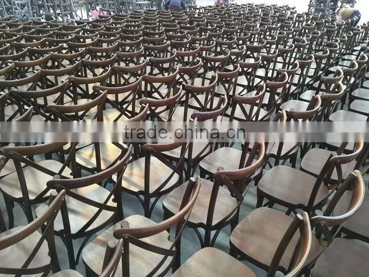 Beech Wood Cross Back Vineyard Chair For Dining Chair