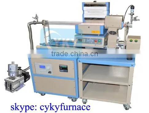 Compact Auto-Sliding PECVD Tube Furnace with 2"OD Quartz tube and vacuum pump, Max.1200C / PECVD tube furnace
