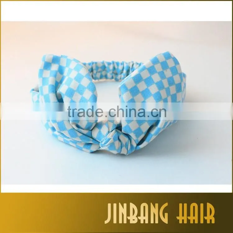 2016 New Premium Graceful Lovely Plain Rabbit Ear Bowknot Fabric Rabbit Headband for Babies