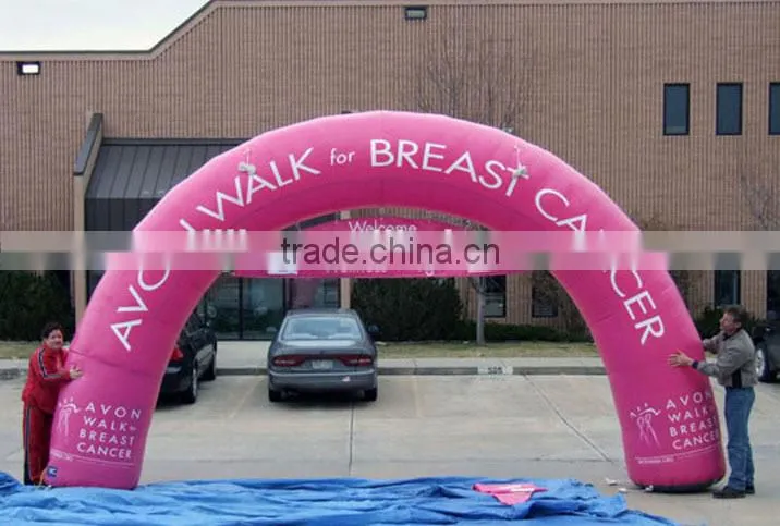 Black & White Inflatable Arch Archway Hexagon & Fan for Advertising Event Promotion
