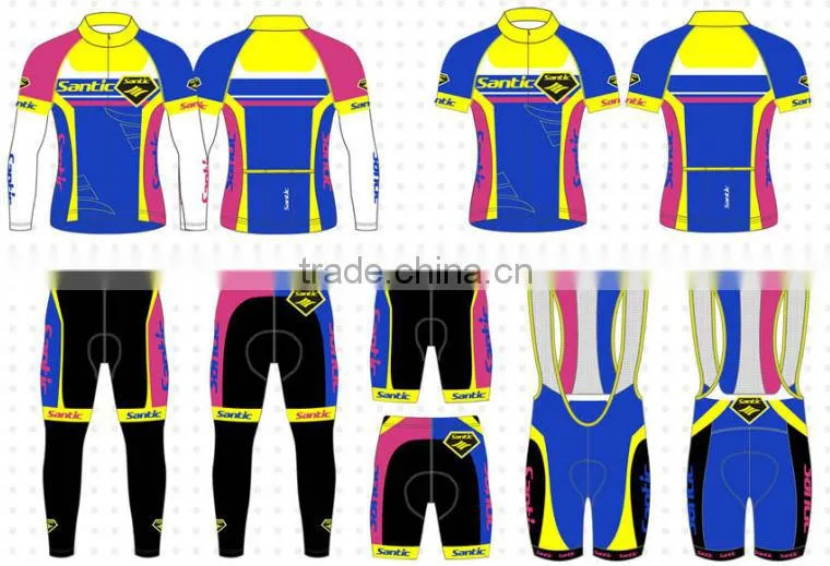2015 new design sublimation men bib cycling wear collection