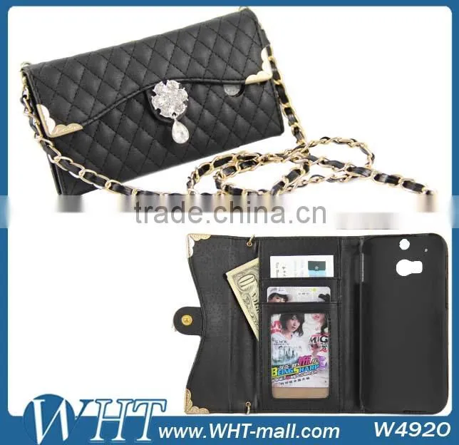 For HTC M8 One 2 Flip Leather Purse Wallet Cover Case