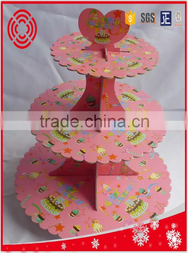 3tier cupcake stand for child birthday decoration , home party decor